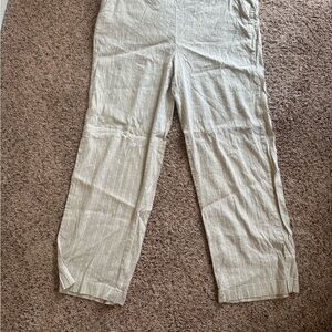 Chico's Light Khaki Striped Chinos